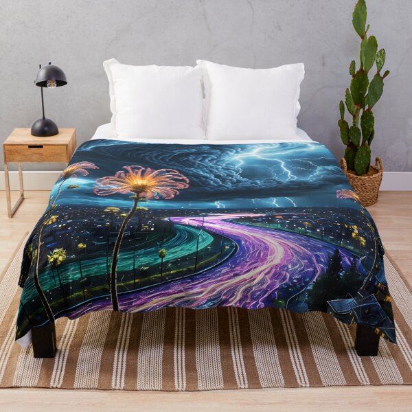 Item preview, Flowers Tornado and Electric River, Ai Generated Art designed and sold by ACC .