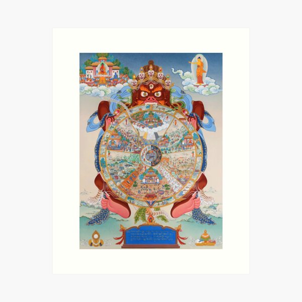 Item preview, Tibetan Buddhist Thangka - Wheel of life - Bhavachakra designed and sold by Onodera.