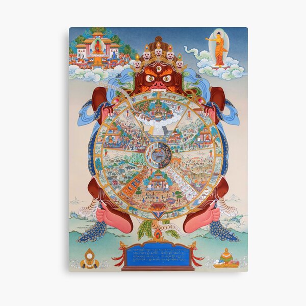 Item preview, Tibetan Buddhist Thangka - Wheel of life - Bhavachakra designed and sold by Onodera.