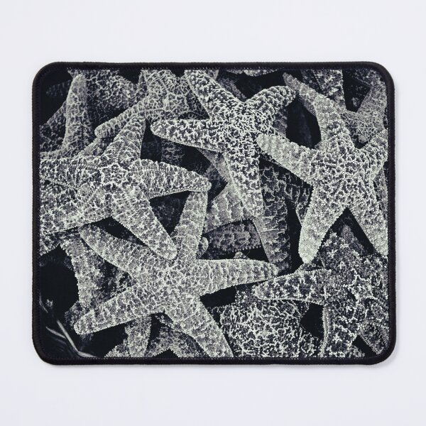 Item preview, Black and White Starfish Basket Art Print - Ocean-Themed Elegance designed and sold by FraireDesign.