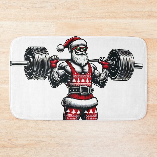 Item preview, Christmas Bodybuilder Santa with Tattoos Artwork designed and sold by lubushop1.