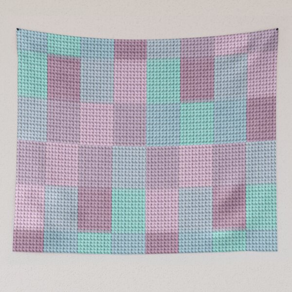 Item preview, Knitted Pastel Rectangles Fashion 05 designed and sold by Grang Art Artistic Designs.