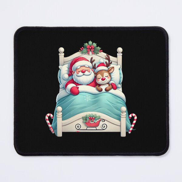 Item preview, Cozy Christmas Santa and Reindeer Sleeping designed and sold by DrawHandArt.