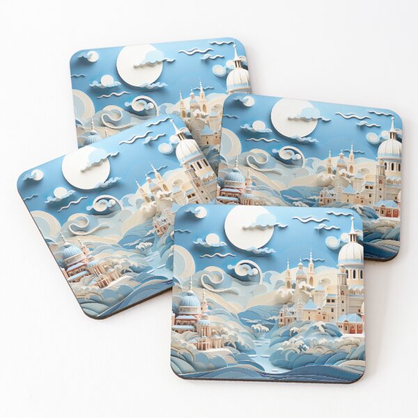 Item preview, Paper Craft - Blue And Tan City designed and sold by KootenayDesigns.