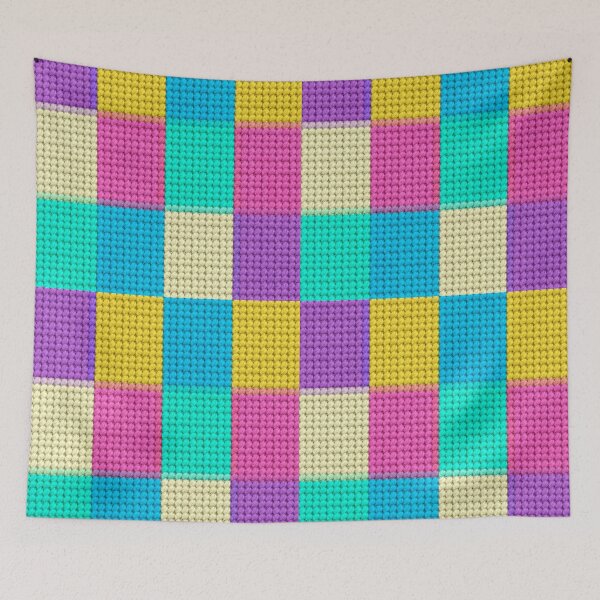 Item preview, Knitted Pastel Rectangles Fashion 02 designed and sold by Grang Art Artistic Designs.