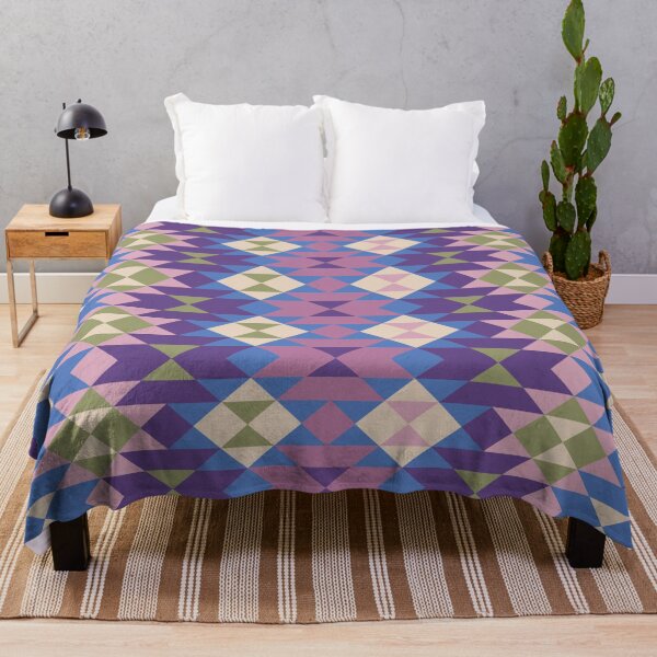 Item preview, Vineyard Purple Green and Blue Tribal Geometric Pattern designed and sold by MarikaJohnson.