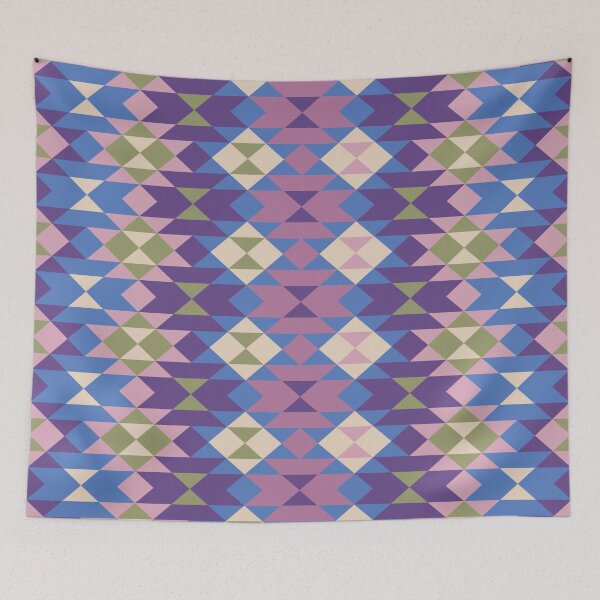 Item preview, Vineyard Purple Green and Blue Tribal Geometric Pattern designed and sold by MarikaJohnson.