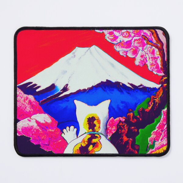Item preview, a cat and fuji mountain in merry spring designed and sold by MerryCrown.