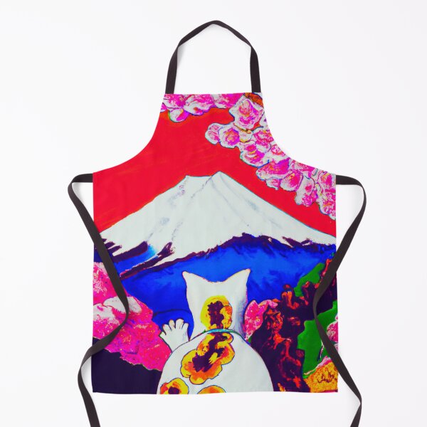 Item preview, a cat and fuji mountain in merry spring designed and sold by MerryCrown.