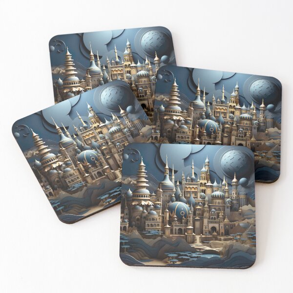 Item preview, Paper Craft - Dark Blue Desert City designed and sold by KootenayDesigns.