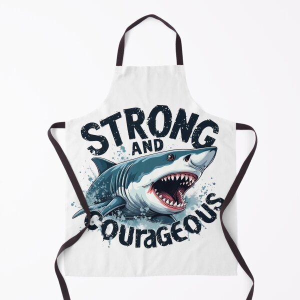 Item preview, Strong and Courageous, Shark Art  designed and sold by Faithloveshop.