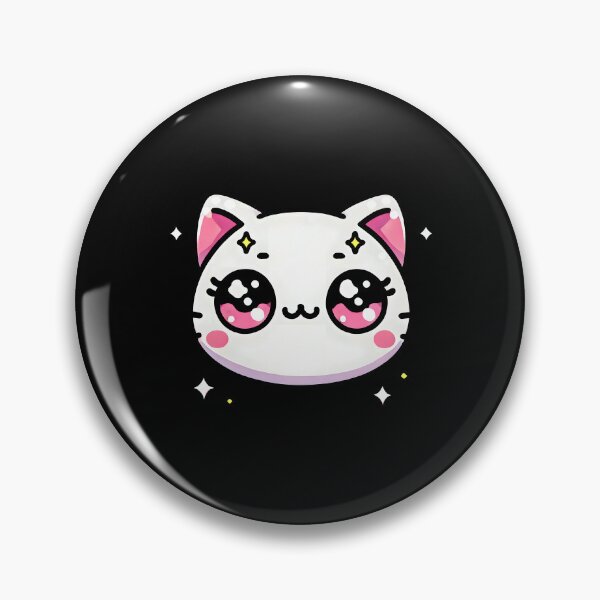 Item preview, Cute Kawaii Chibi Cat Face - Adorable Cartoon Design designed and sold by DrawHandArt.