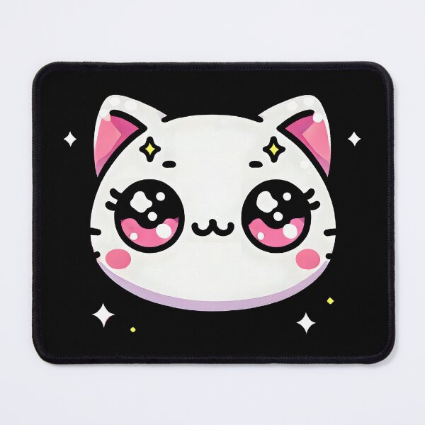Item preview, Cute Kawaii Chibi Cat Face - Adorable Cartoon Design designed and sold by DrawHandArt.