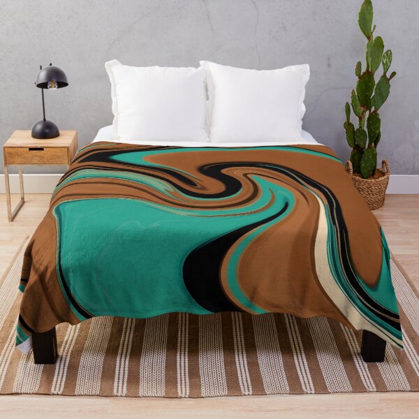Item preview,  Liquify – Brown, Turquoise, Teal, Black, White designed and sold by svarupa.