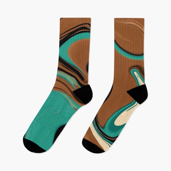 Item preview,  Liquify – Brown, Turquoise, Teal, Black, White designed and sold by svarupa.