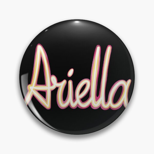 Item preview, Ariella Typographic Name Script Neon Style Pink and Peach designed and sold by AloraDawnEve.