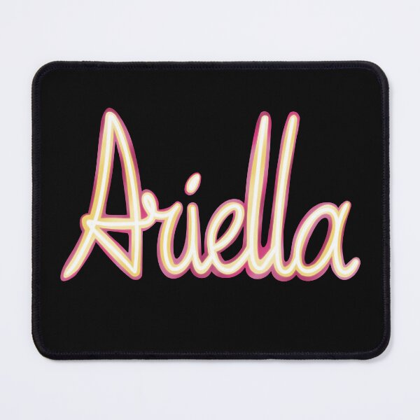 Item preview, Ariella Typographic Name Script Neon Style Pink and Peach designed and sold by AloraDawnEve.