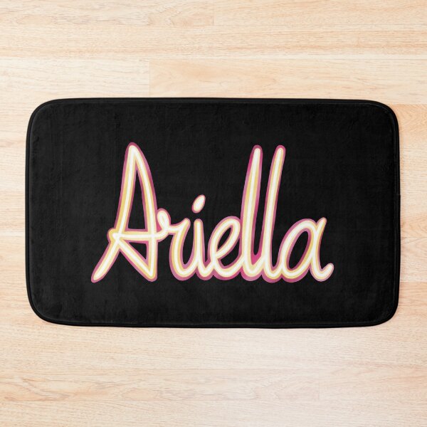 Item preview, Ariella Typographic Name Script Neon Style Pink and Peach designed and sold by AloraDawnEve.