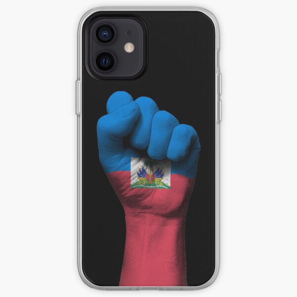 Flag of Haiti on a Raised Clenched Fist iPhone Soft Case