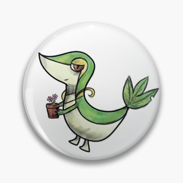 Item preview, snivy with flower pot designed and sold by notartsaccount.