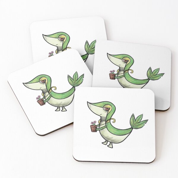 Item preview, snivy with flower pot designed and sold by notartsaccount.