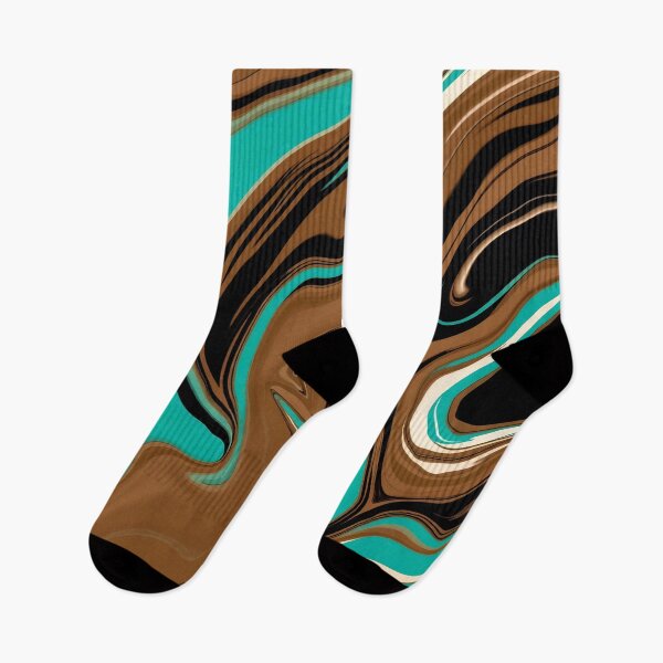 Item preview, Liquify – Brown, Turquoise, Teal, Black, White designed and sold by svarupa.