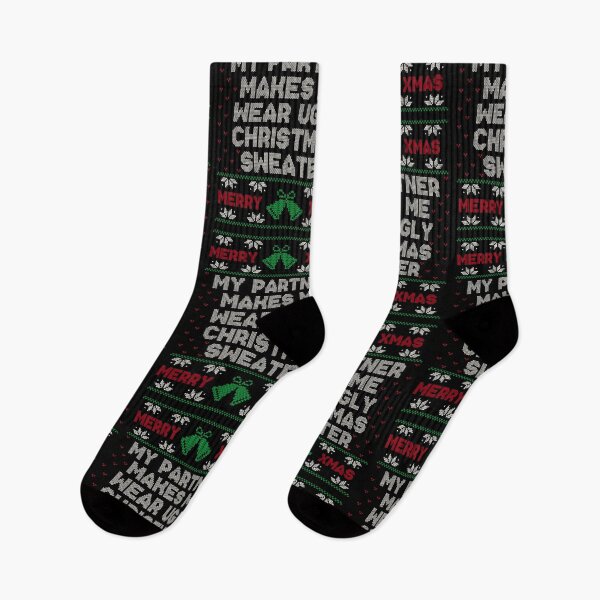 Item preview, My partner makes me wear ugly christmas sweater designed and sold by NinoMelon.