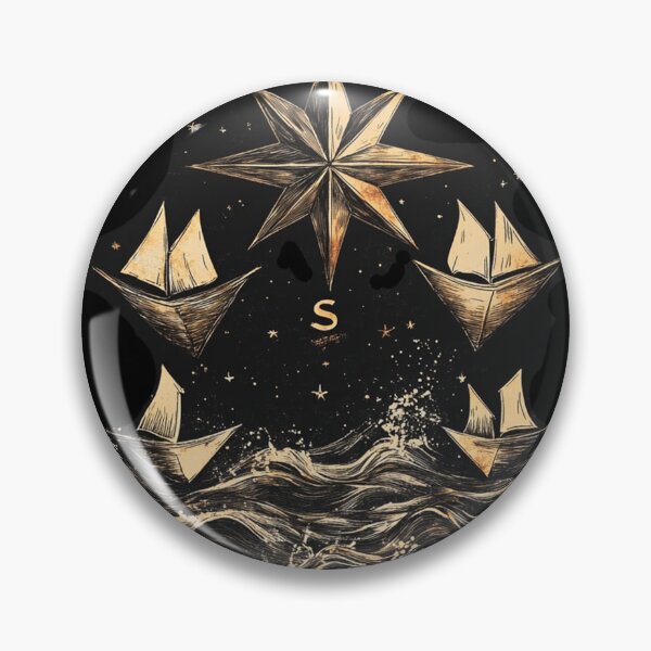 Item preview, Nautical Dreams – Compass and Paper Boats designed and sold by Creet-Design.