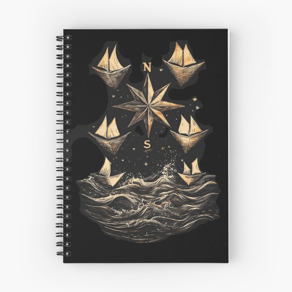 Item preview, Nautical Dreams – Compass and Paper Boats designed and sold by Creet-Design.