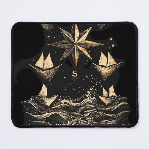 Item preview, Nautical Dreams – Compass and Paper Boats designed and sold by Creet-Design.