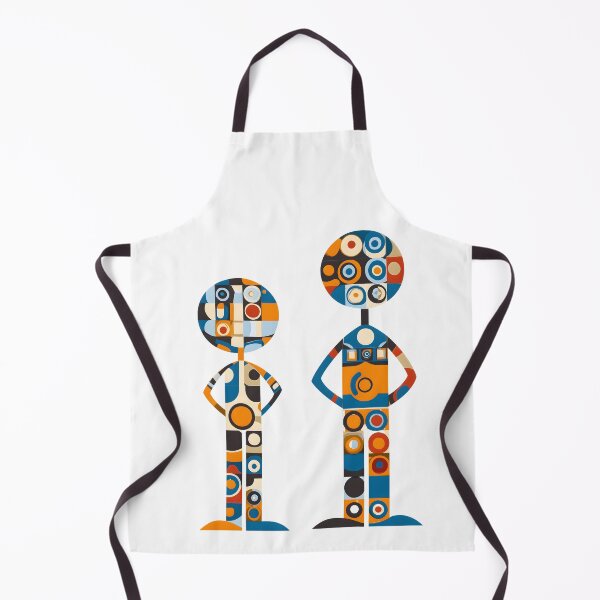 Item preview, Abstract Geometric Figures of Two Standing Characters with Circular Patterns designed and sold by Soul-Sparks.