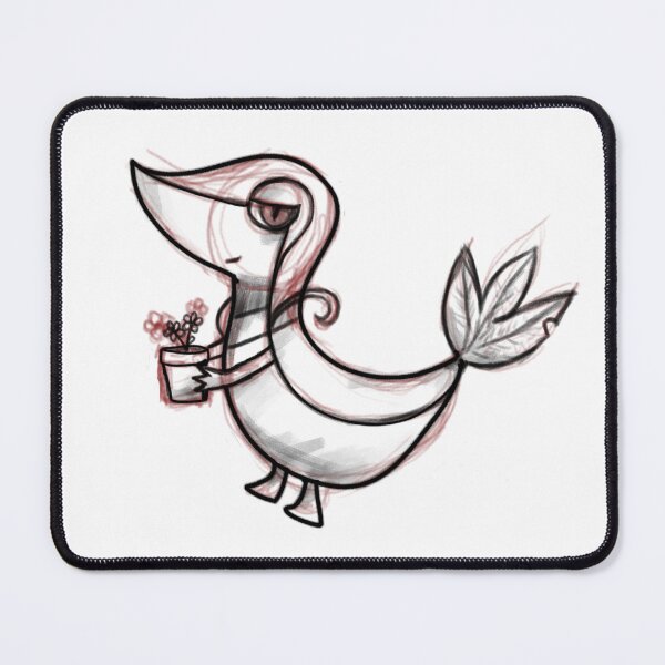 Item preview, snivy with flower pot sketch designed and sold by notartsaccount.