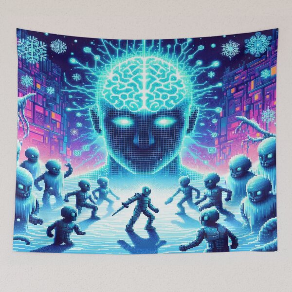 Item preview, AI Genius vs. Frozen Shadows designed and sold by Imaginarium of Chaos falcon88 .