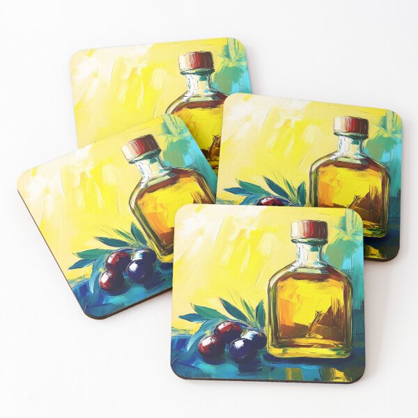 Item preview, Abstract Olive Oil and Olives - A Bold Fusion of Color and Nature Generative AI designed and sold by OlfactoART Studio.