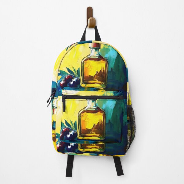 Item preview, Abstract Olive Oil and Olives - A Bold Fusion of Color and Nature Generative AI designed and sold by OlfactoART Studio.