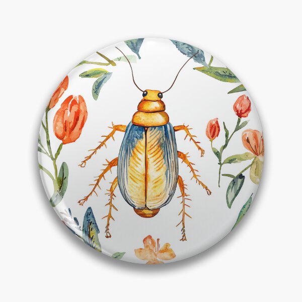 Item preview, La Cucaracha with Flowers, Cockroach with Flowers, Entomology, Coquette  designed and sold by VintageFlorals.