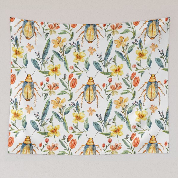 Item preview, La Cucaracha with Flowers, Cockroach with Flowers, Entomology, Coquette  designed and sold by VintageFlorals.