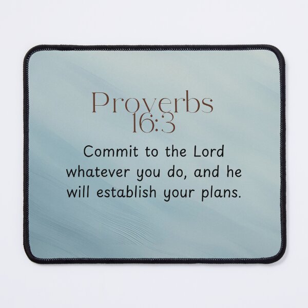 Item preview, Proverbs 16:3, Christian Bible Verse Art designed and sold by Our Bible Journey.