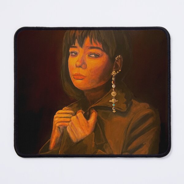 Item preview, Girl With The Elaborate Space Earring designed and sold by DroodlePrints.