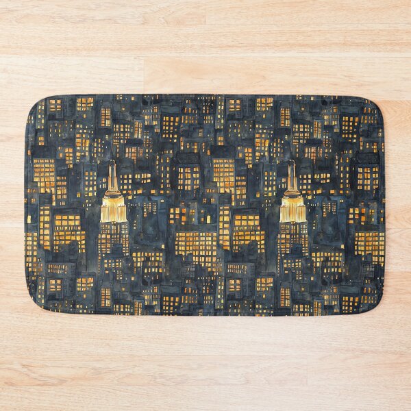 Item preview, New York City, Empire State Building, NYC at Night Skyline, Watercolor designed and sold by VintageFlorals.