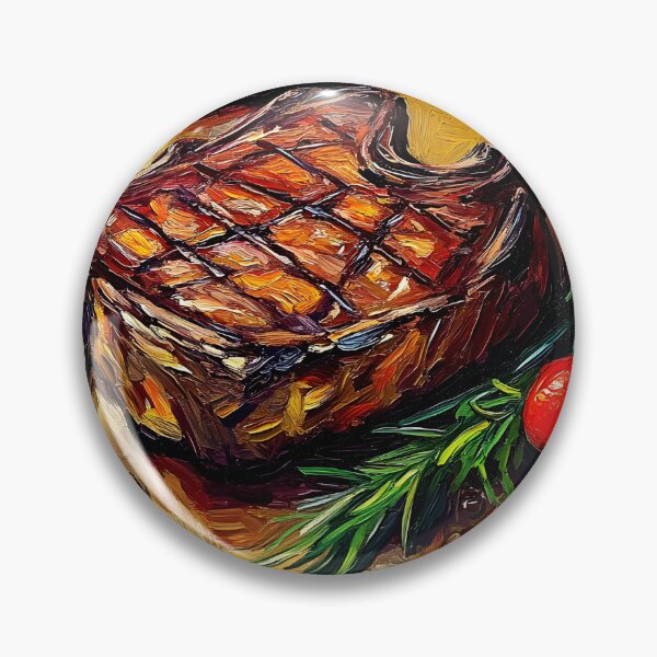 Item preview, Grilled Culinary Elegance - Juicy Steak with Cherry Tomatoes, Rosemary, and Red Wine designed and sold by OlfactoART Studio.