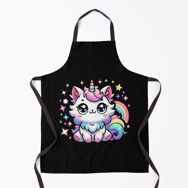 Item preview, Rainbow Unicorn Cat with Sparkles and Stars designed and sold by DrawHandArt.