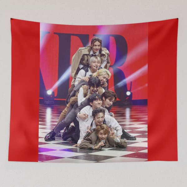 Item preview, Cute Hug Stray Kids ot8 outfits cute concept chocolate factory kpop boy group poster designed and sold by Kpop-Noona.