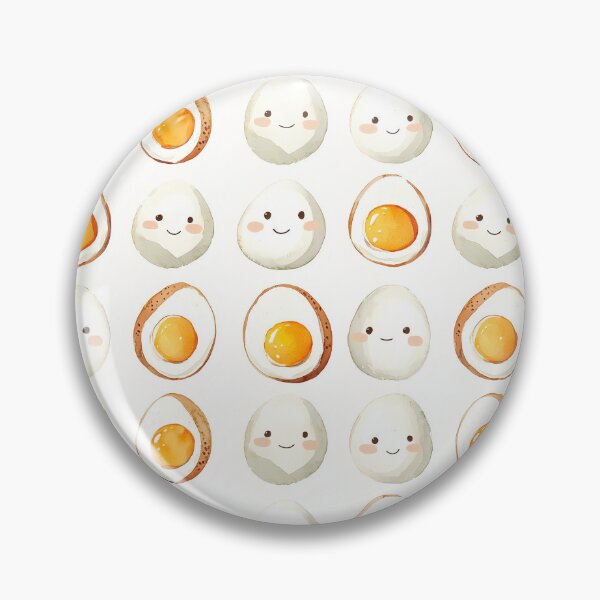 Item preview, Cute Kawaii Eggs, Hard Boiled Eggs  designed and sold by VintageFlorals.