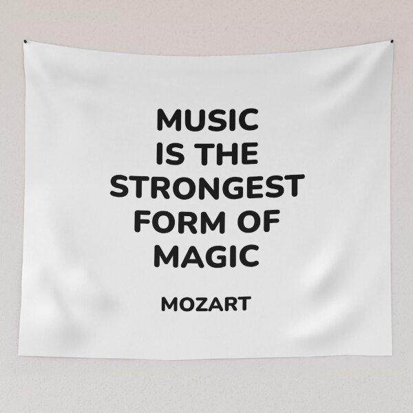 Item preview, Mozart Quotes -  Music is the strongest form of magic - quotes about music designed and sold by Inspirationmotivation.