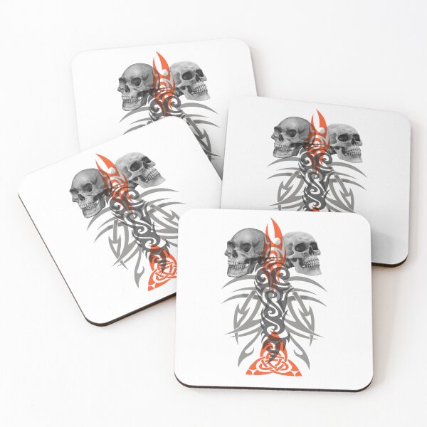 Item preview, Tribal tattoo skulls designed and sold by FerretSteph.