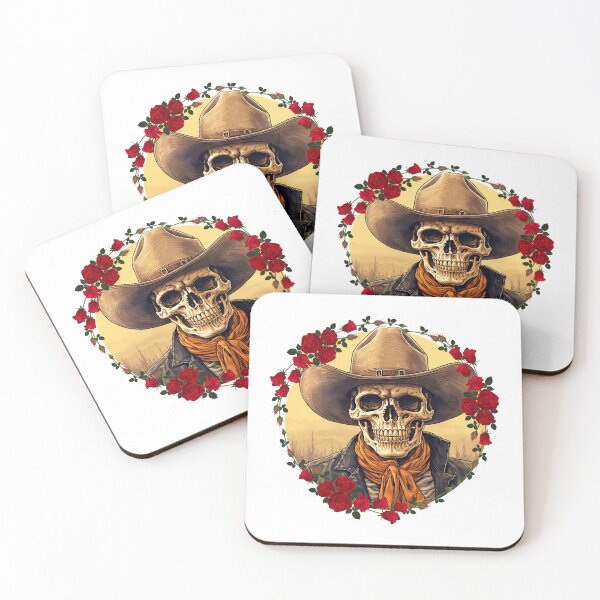Item preview, Western Skull Cowboy with Roses designed and sold by TolgaSal.