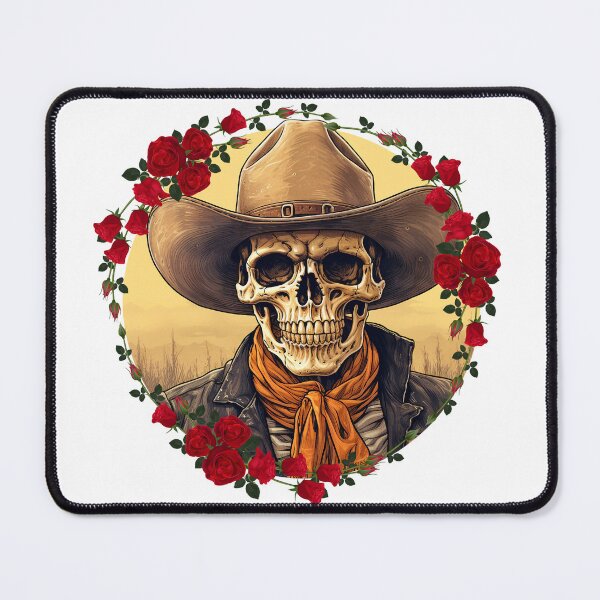 Item preview, Western Skull Cowboy with Roses designed and sold by TolgaSal.