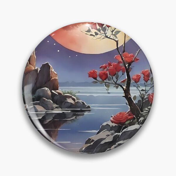 Item preview, Crimson Blooms Under the Harvest Moon” designed and sold by Antoni Bouless.