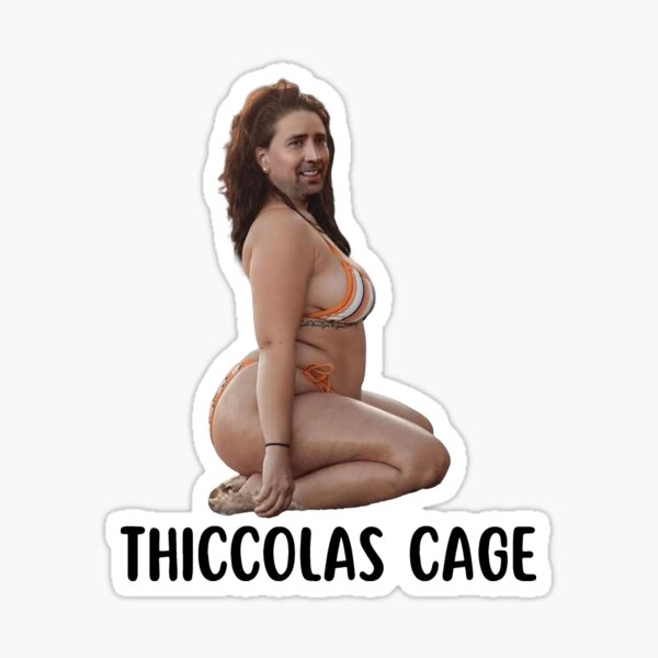 Item preview, Funny Thiccolas Cage Meme designed and sold by kbritoart.
